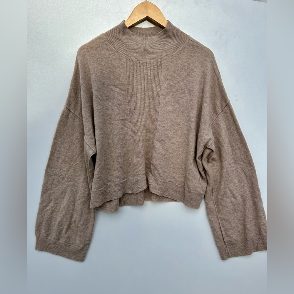 ATM Anthony Thomas Melillo cashmere Wool wide sleeve Mock Neck Sweater - Picture 8 of 8